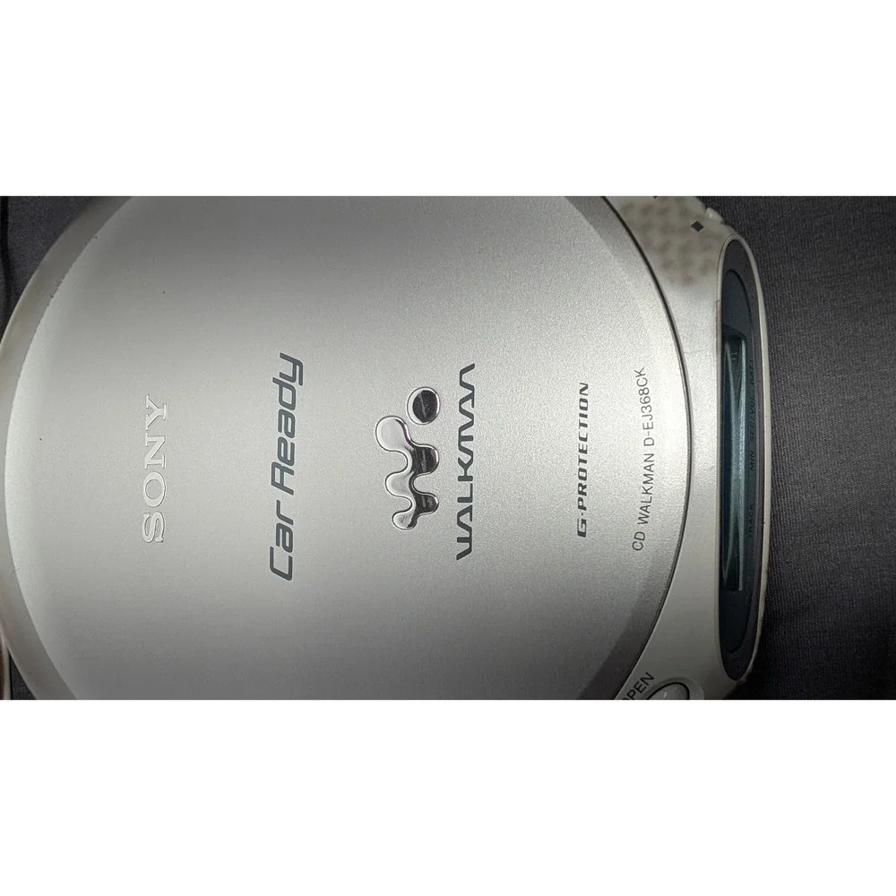 Sony CD Walkman D-EJ368CK Silver Portable Player Bundle G-Protection Car Ready